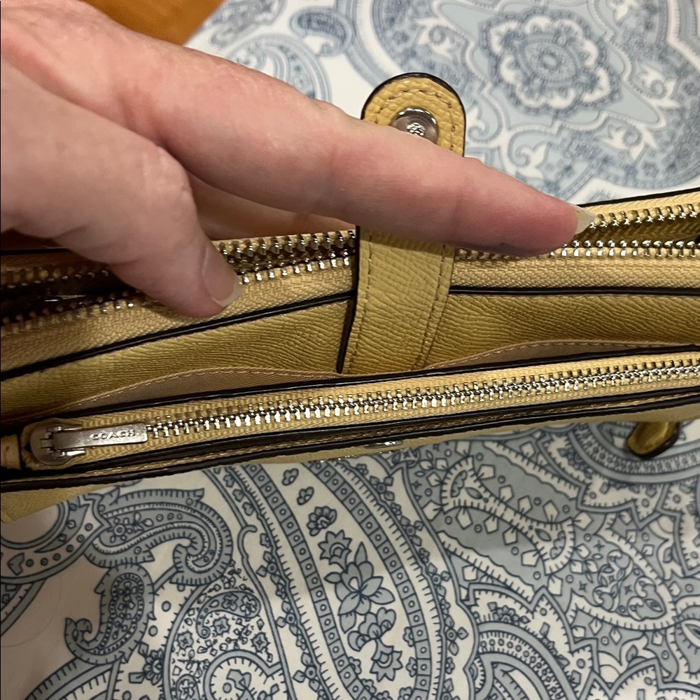 Coach Pale Yellow Women's Wallet - Picture 7 of 9